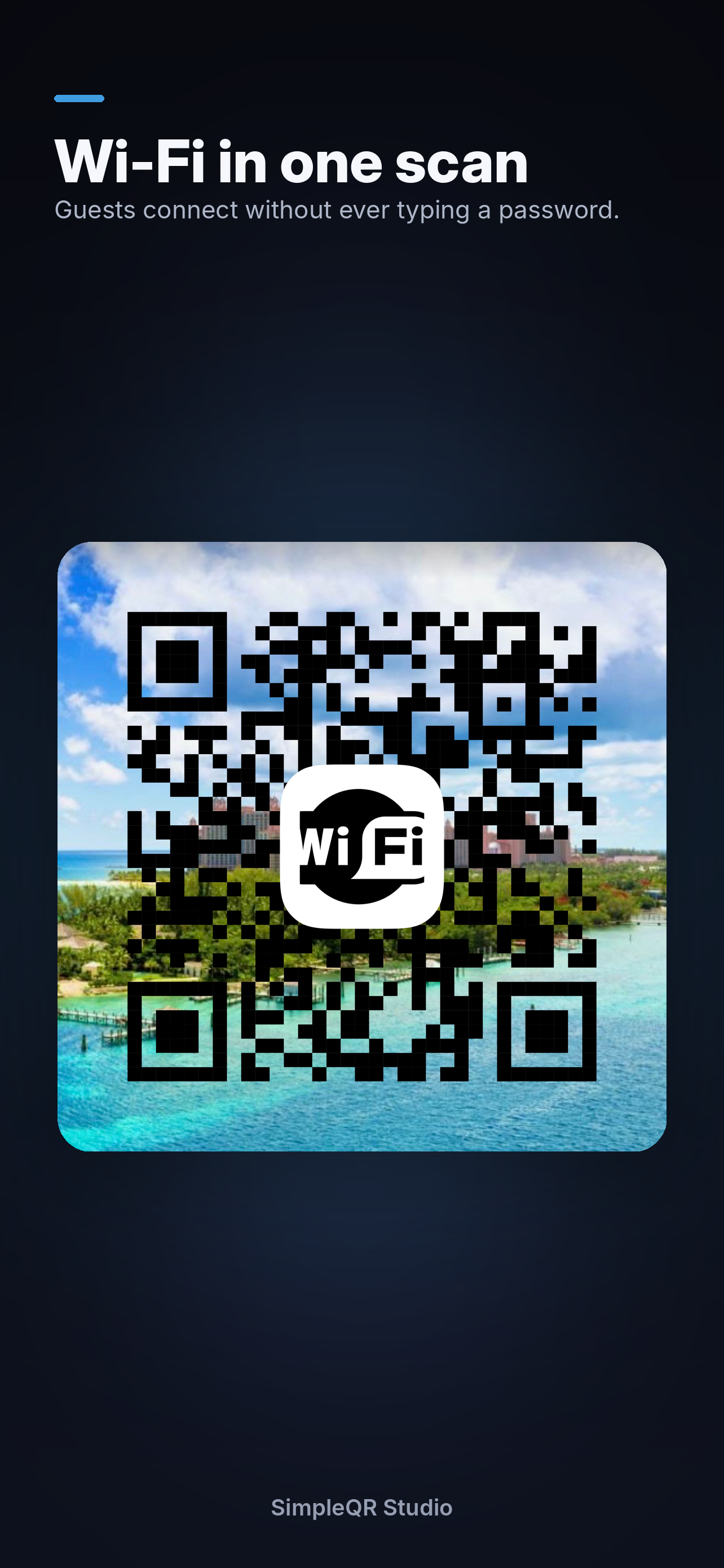 SimpleQRStudio Wi-Fi QR code screenshot