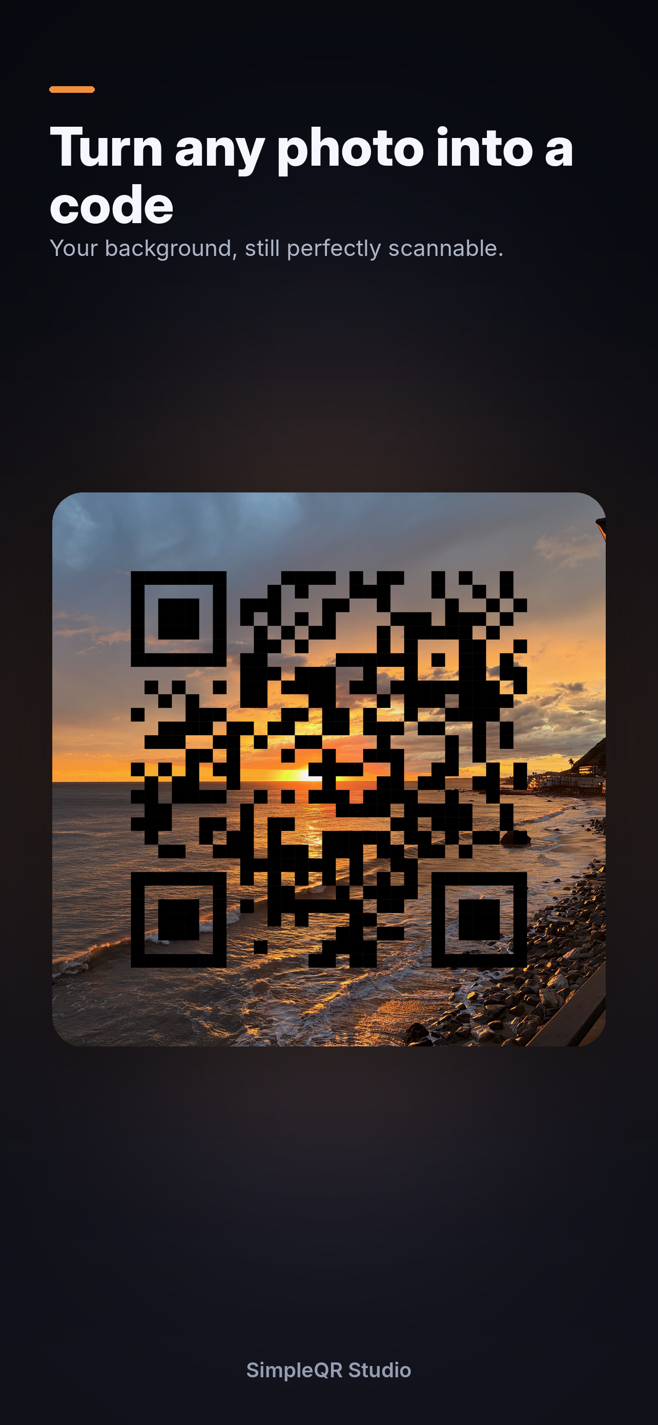 Turn any photo into a QR code