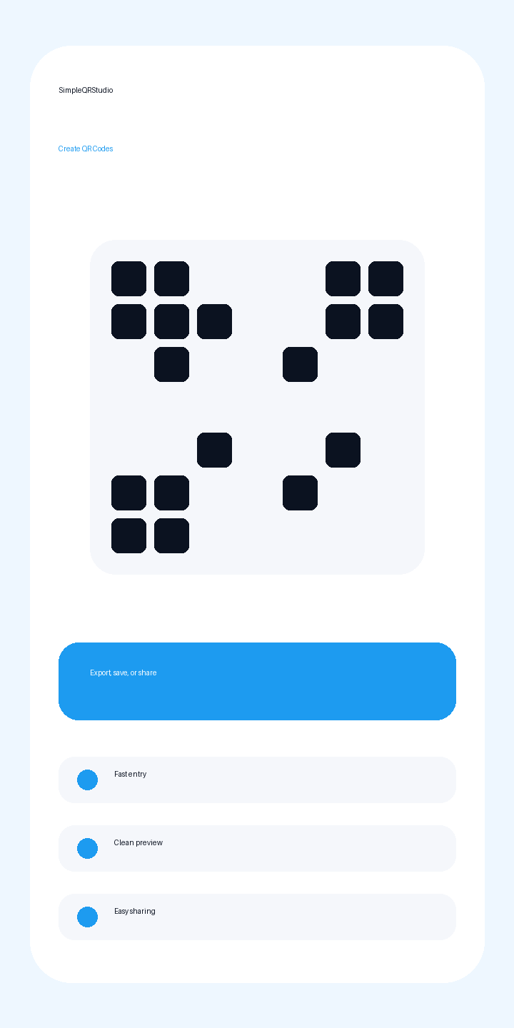 SimpleQRStudio app screenshot